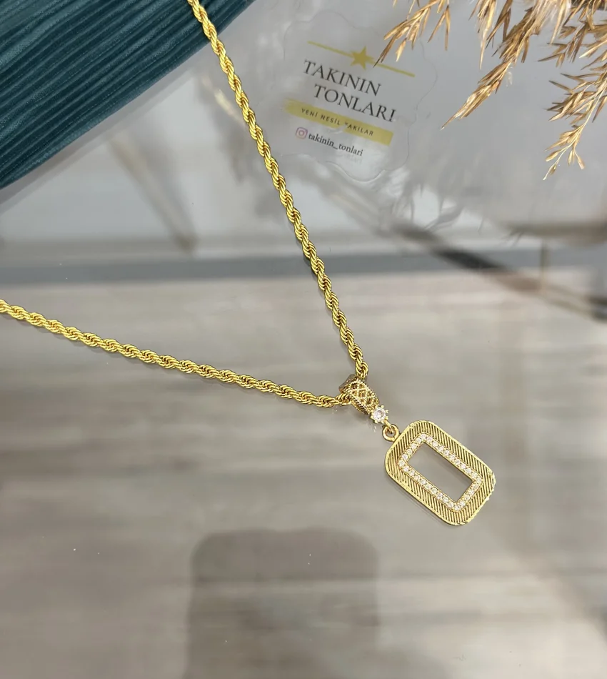 Yeni Gram Altınlık Burgu Kolye (60 cm-Seri 1)