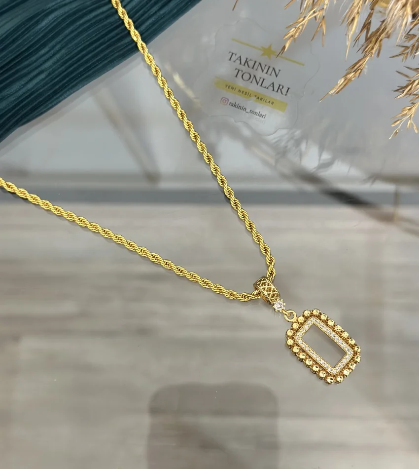 Yeni Gram Altınlık Burgu Kolye (60 cm-Seri 2)