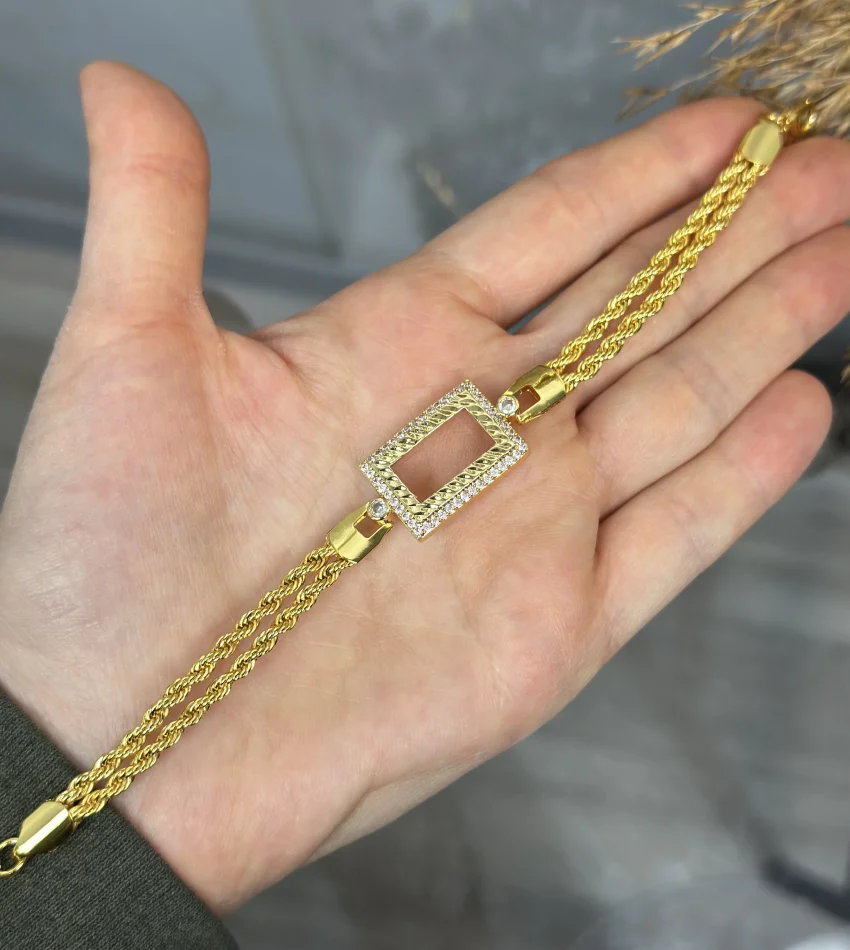 Gram Altınlık Çift Sıra Burgu Bileklik (Seri 3)