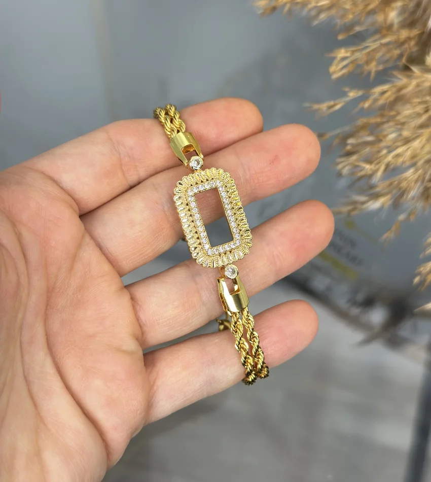 Gram Altınlık Çift Sıra Burgu Bileklik (Seri 4)