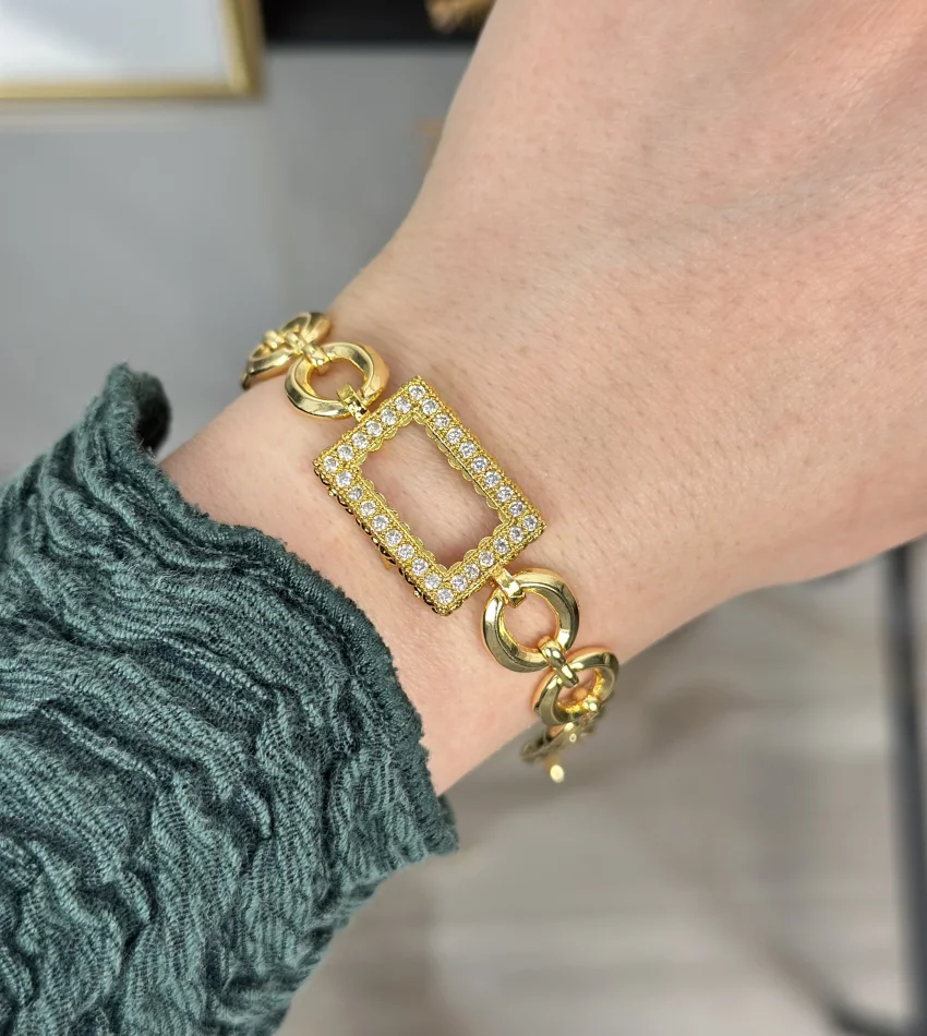 Gram Altınlık Oval Zincirli Bileklik (18+2 cm)