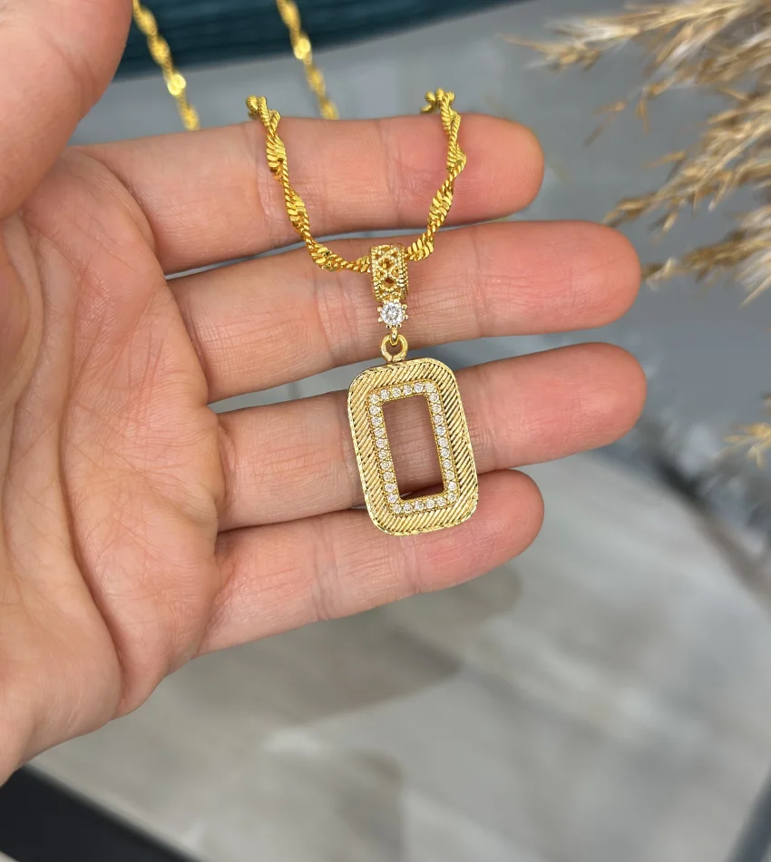 Gram Altınlık Singapur Zincirli Kolye 60 cm (Seri 1)