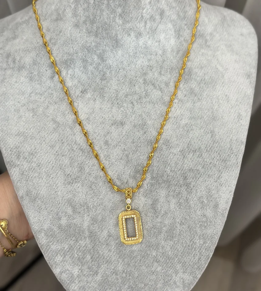 Gram Altınlık Singapur Zincirli Kolye 60 cm (Seri 1)