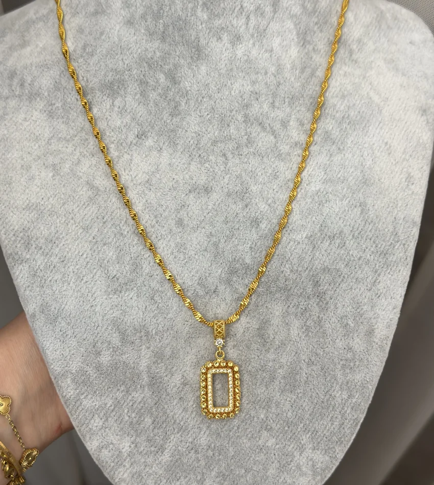 Gram Altınlık Singapur Zincirli Kolye 60 cm (Seri 2)