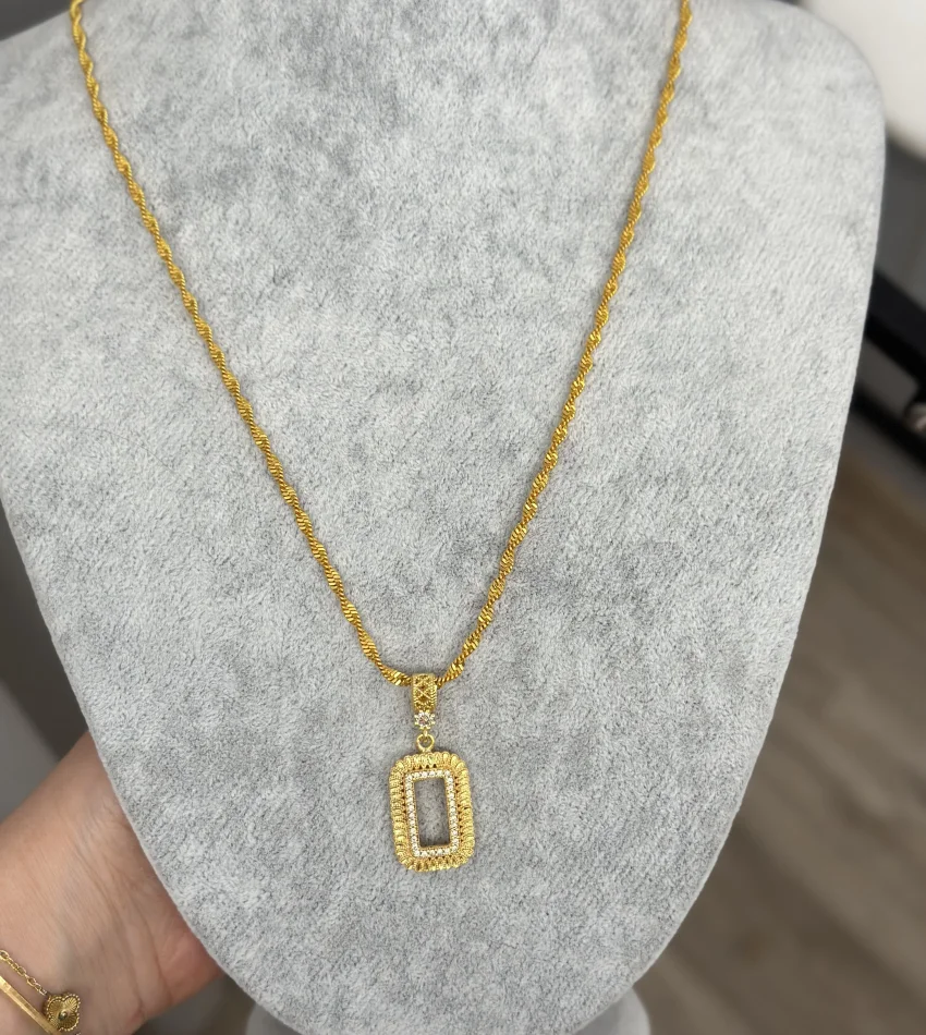 Gram Altınlık Singapur Zincirli Kolye 60 cm (Seri 4)