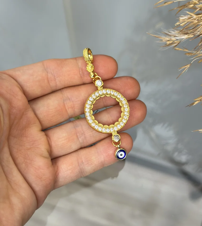 Çeyreklik Nazarlı Kolye ucu