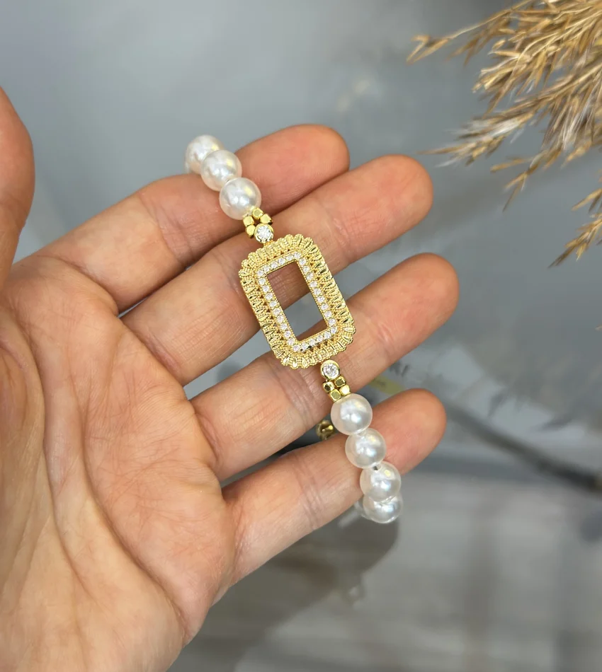 Gram Altınlık İncili Bileklik (17+3 cm)