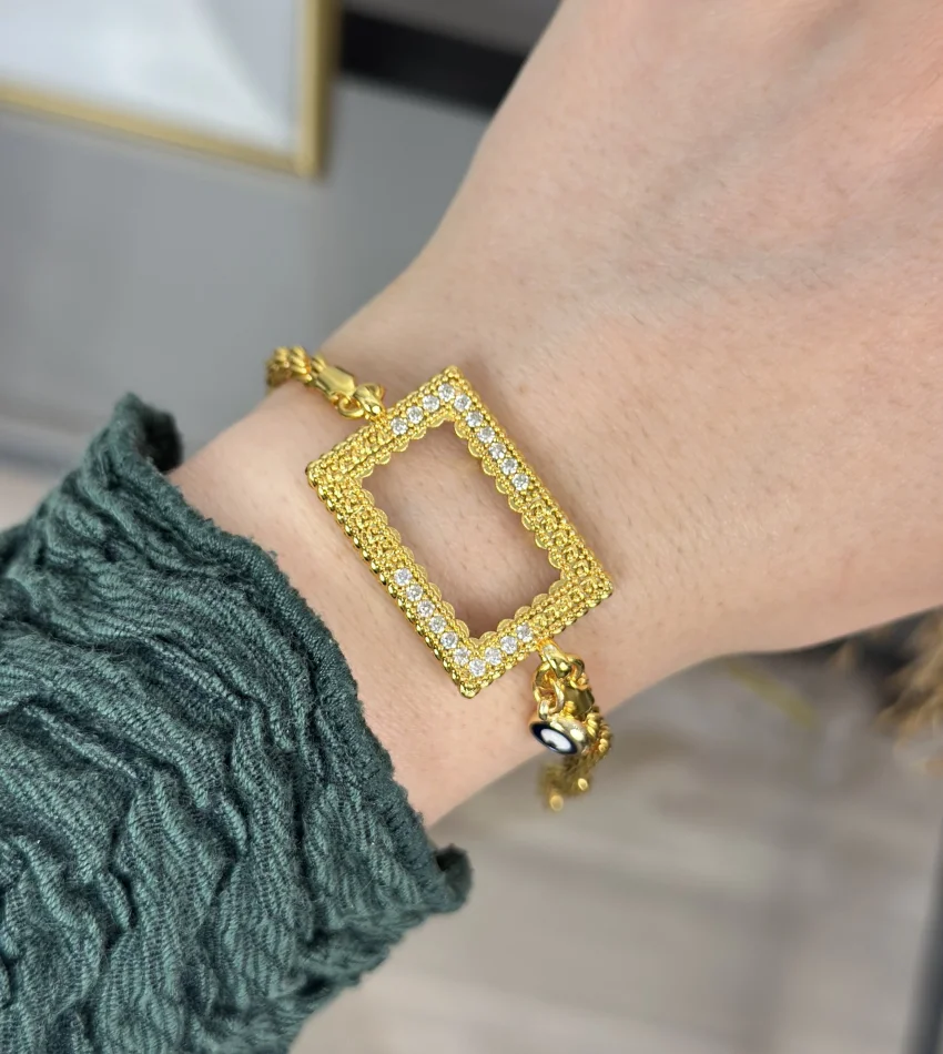 5 Gramlık Yarım Taşlı Burgu Bileklik