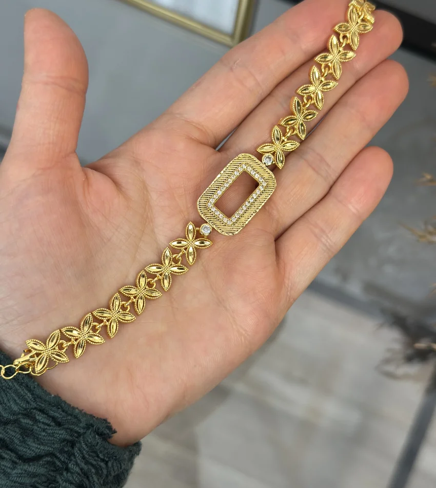 Gram Altınlık Yonca Model Başak Bileklik (Seri 1)