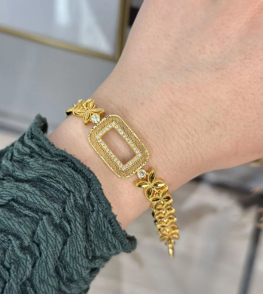 Gram Altınlık Yonca Model Başak Bileklik (Seri 1)