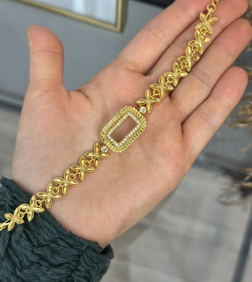 Gram Altınlık Yonca Model Başak Bileklik (Seri 4)