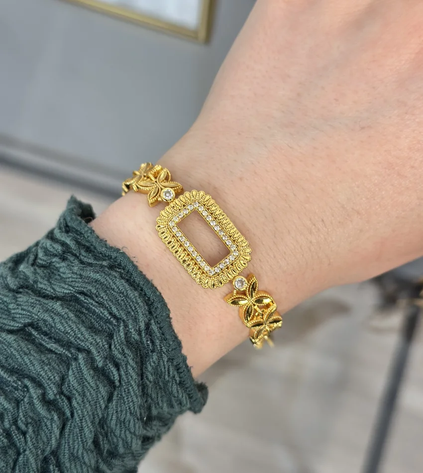 Gram Altınlık Yonca Model Başak Bileklik (Seri 4)