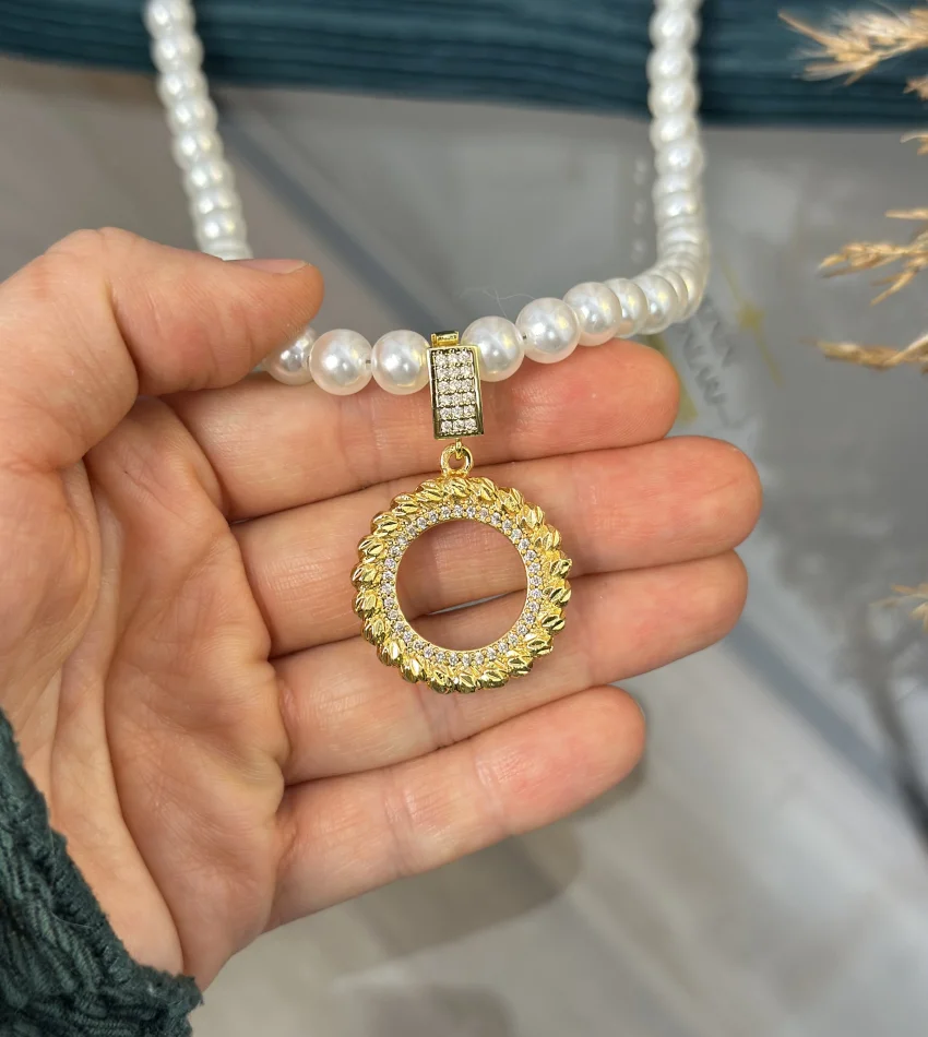 Çeyreklik Dorikali İnci Kolye (50 cm)