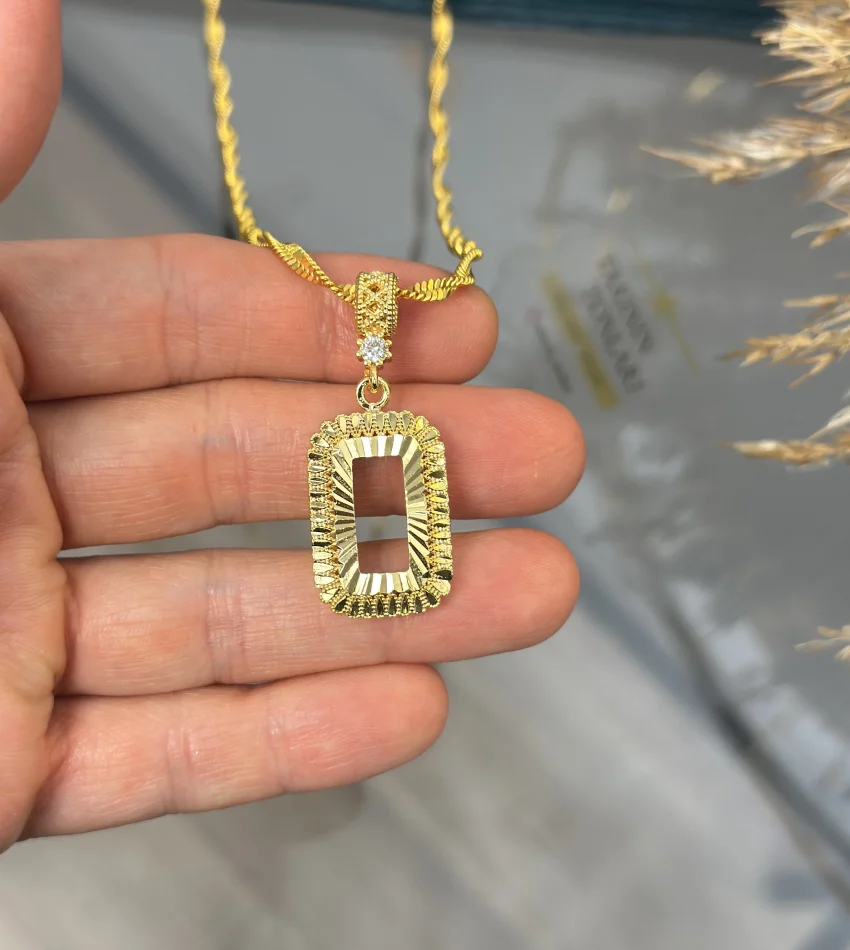 Gramlık Taşsız Singapur Zincirli Kolye (seri 4)