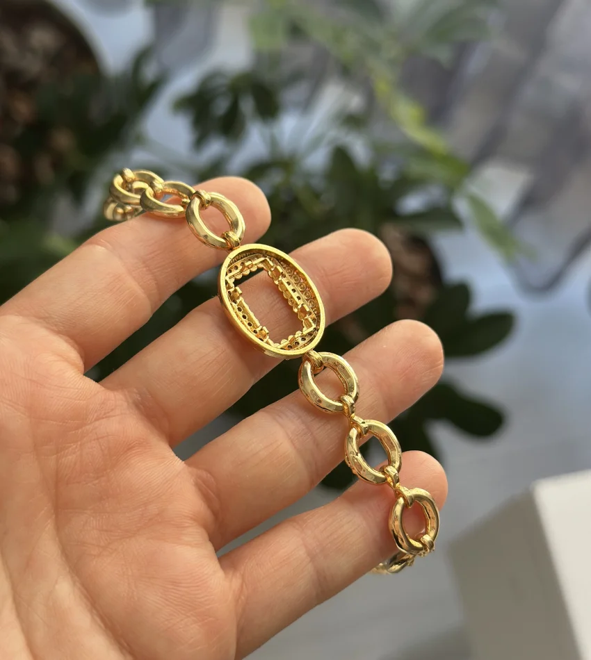 Gramlık Oval Model Bileklik (17+3 cm)