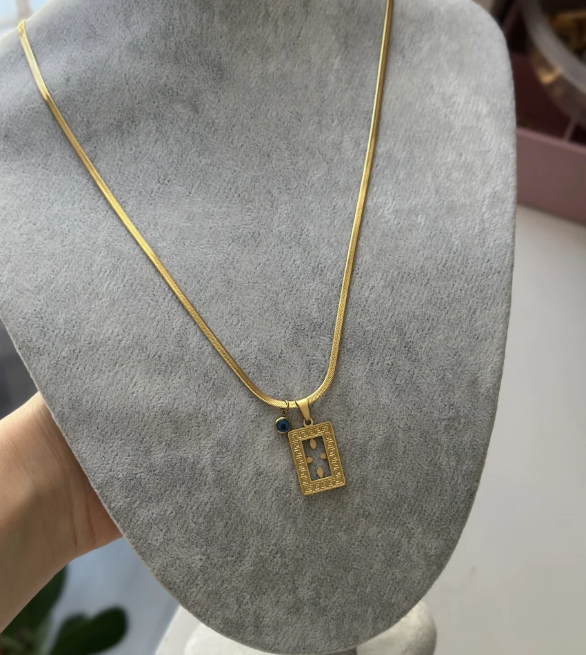 Çelik Gramlık İşlemeli Model İtalyan Zincir Kolye (60+5 cm)