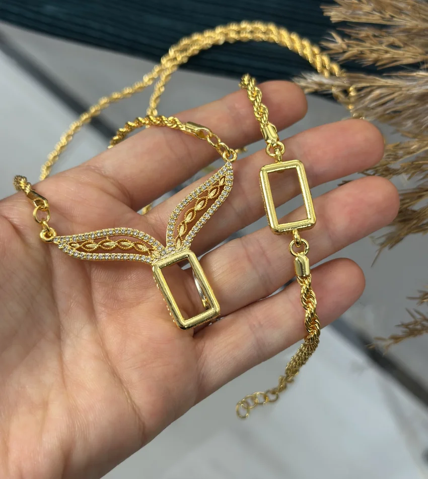 Gram Altınlık Tasarım Sade Çerçeve Burgu Set