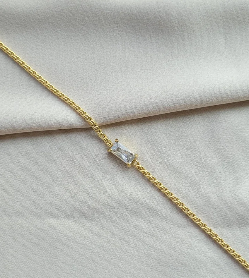 Baget Tek taş Zarif Bileklik