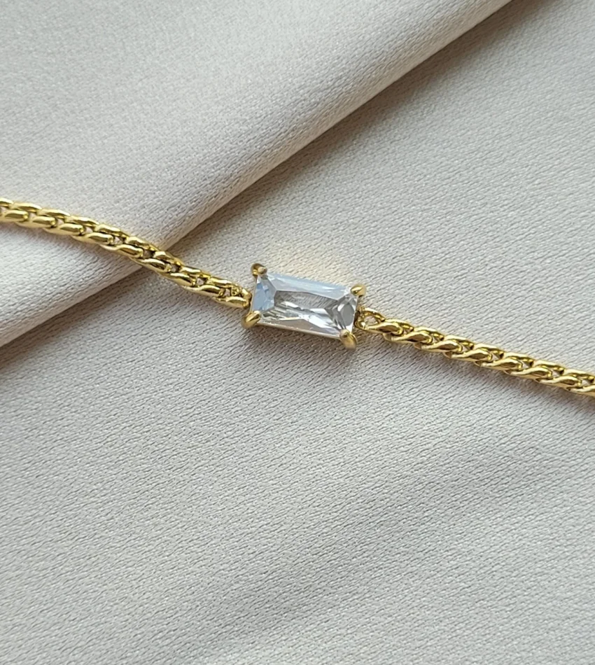 Baget Tek taş Zarif Bileklik