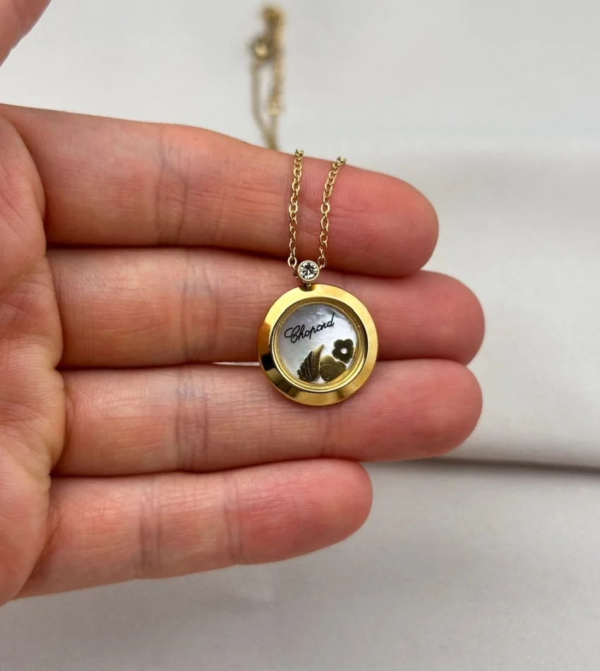 Camlı Minimal Zarif Kolye