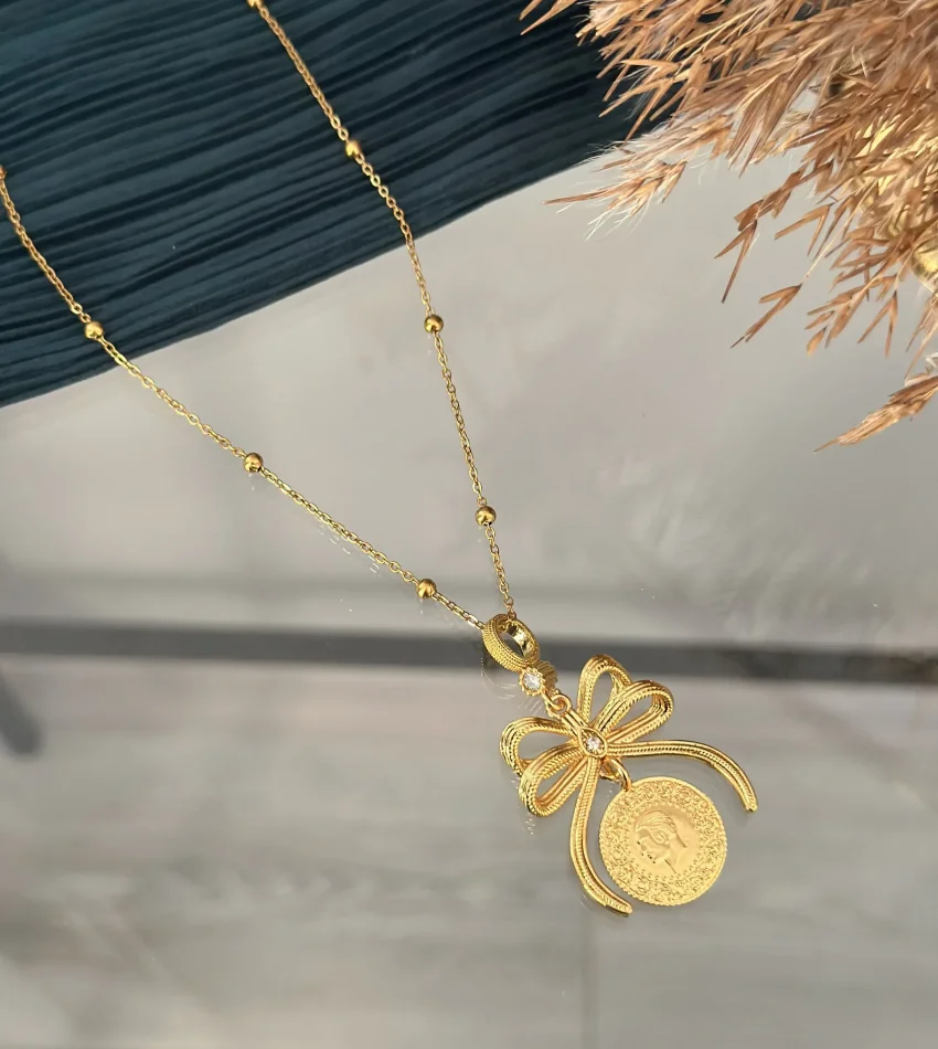 Çeyrekli Fiyonk Kolye (45 cm)