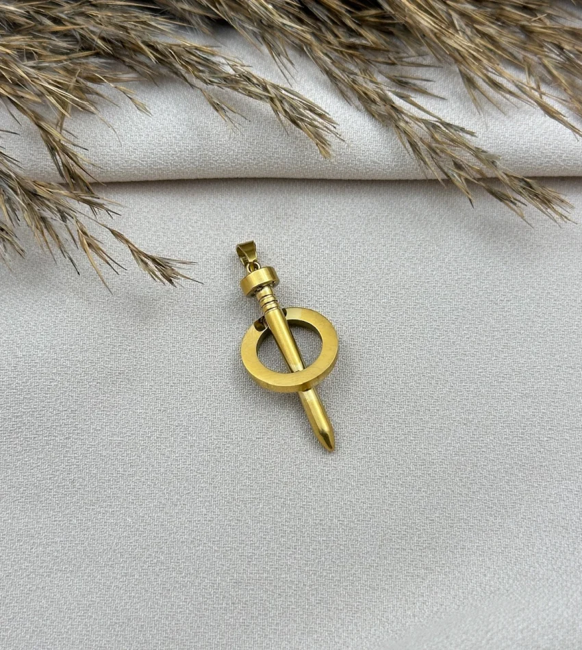 Çivi Model Çelik Kolye Ucu