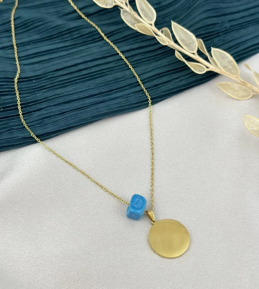 Daire Plaka Zarif Kolye (60 cm)