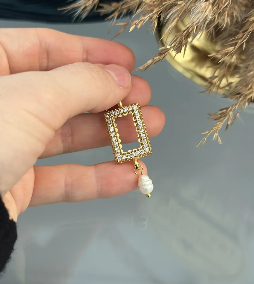 Doğal İncili Gram Altınlık Çerçeve