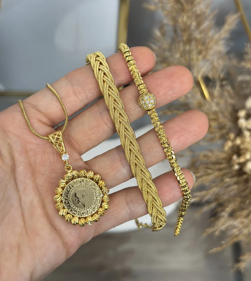 22 Ayar Dorikali Çeyrekli Set (60 cm)