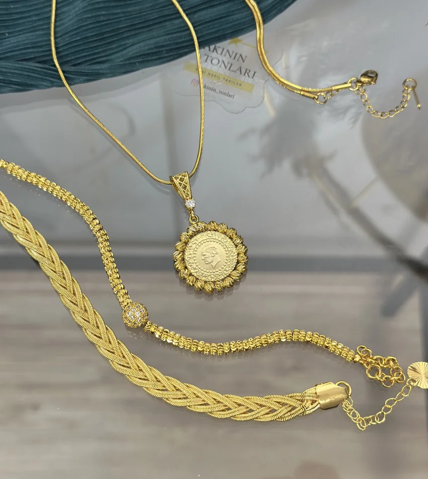 22 Ayar Dorikali Çeyrekli Set (60 cm)