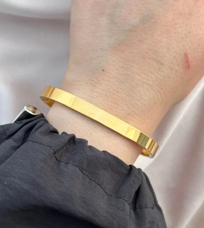 Düz Parlak Oval Köşeli Kelepçe