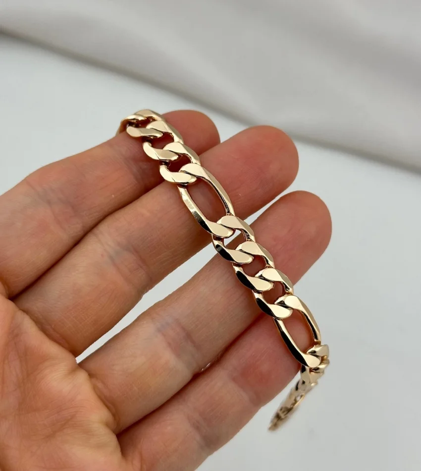 Bakır Renk Geniş Retro VİP Bileklik