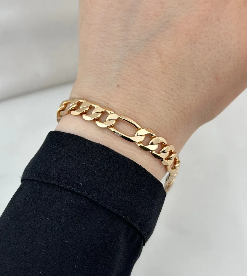 Bakır Renk Geniş Retro VİP Bileklik