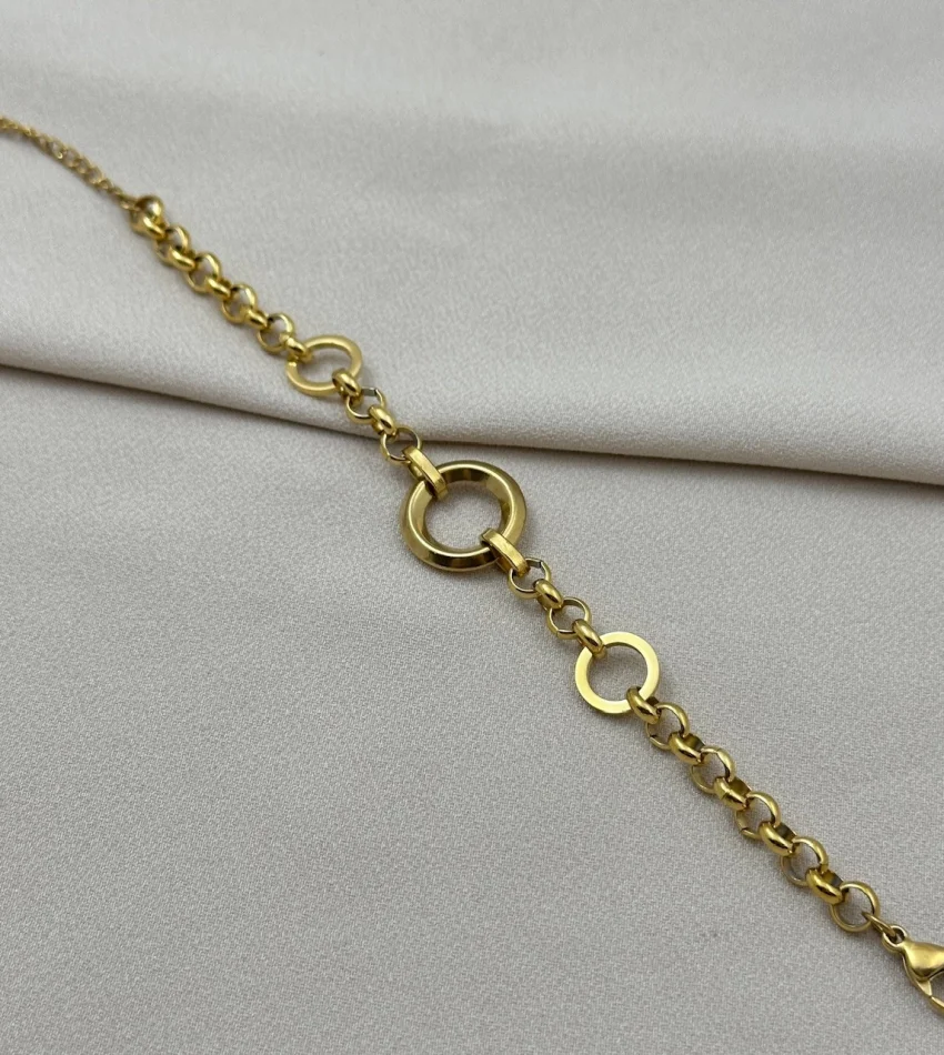 Gold Halka Geçişli Bileklik