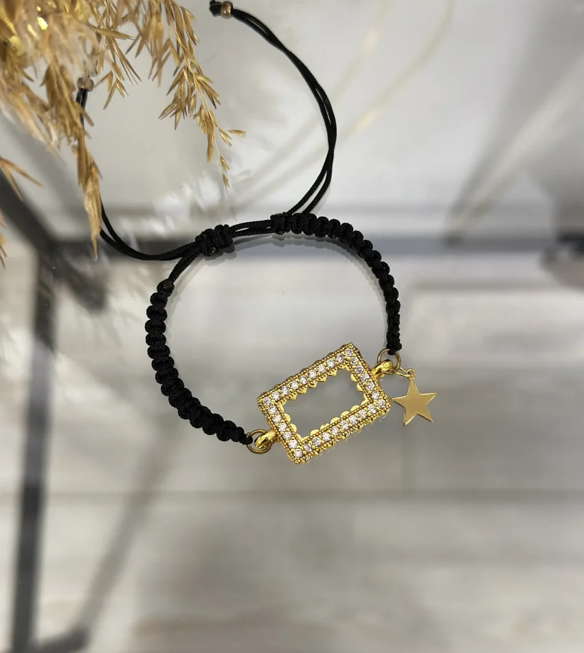 Gram Altınlık Siyah İpli Çocuk Bilekliği (12-13 cm)