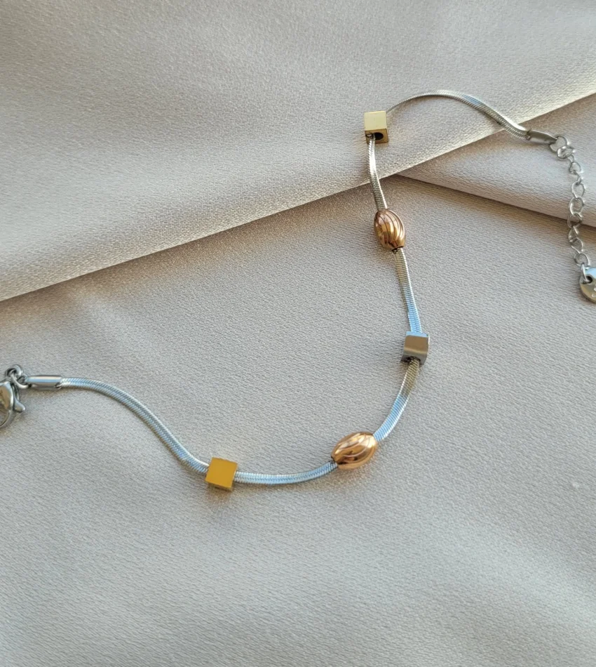 Gümüş Küp Dorika İtalyan Bileklik