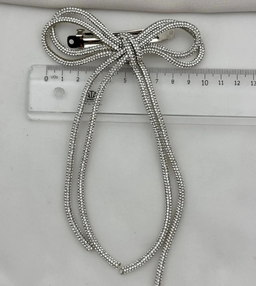 Gümüş Trend Taşlı Fiyonk Toka