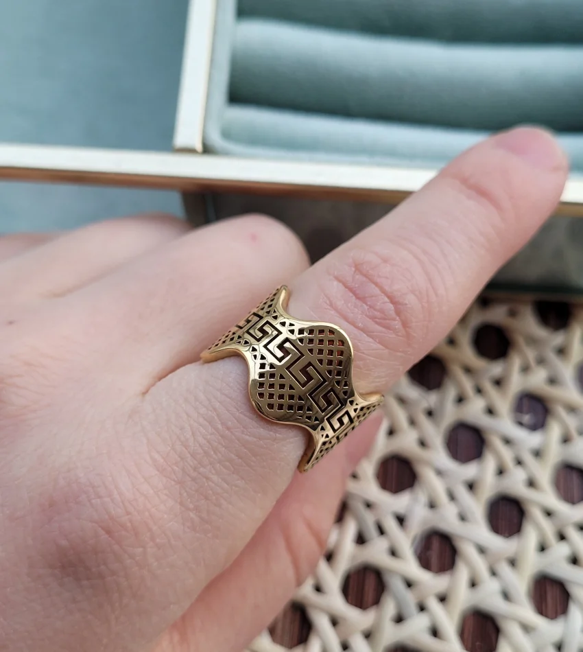 İşli Dalgalı Yüzük