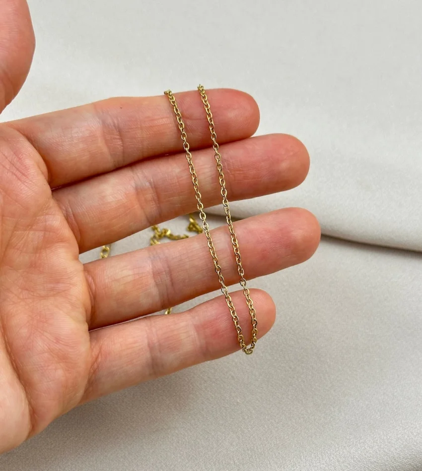 Klasik Çelik Zarif Zincir (40+5 cm)