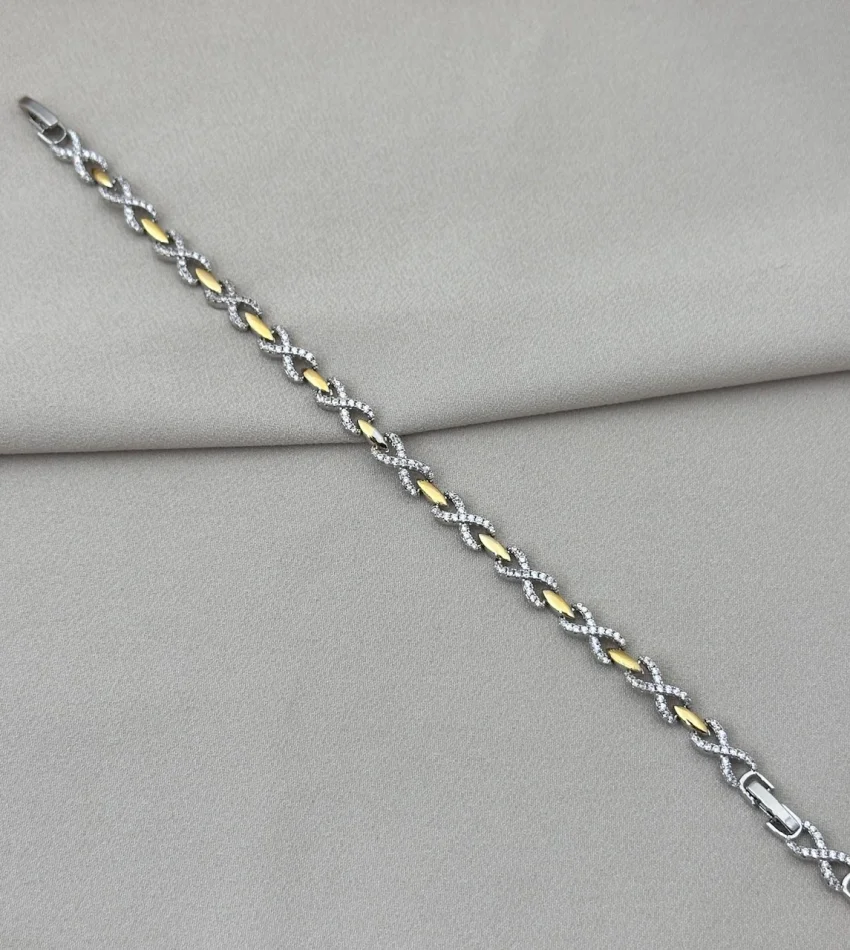 Taşlı Sonsuzluk Detaylı Vip Bileklik