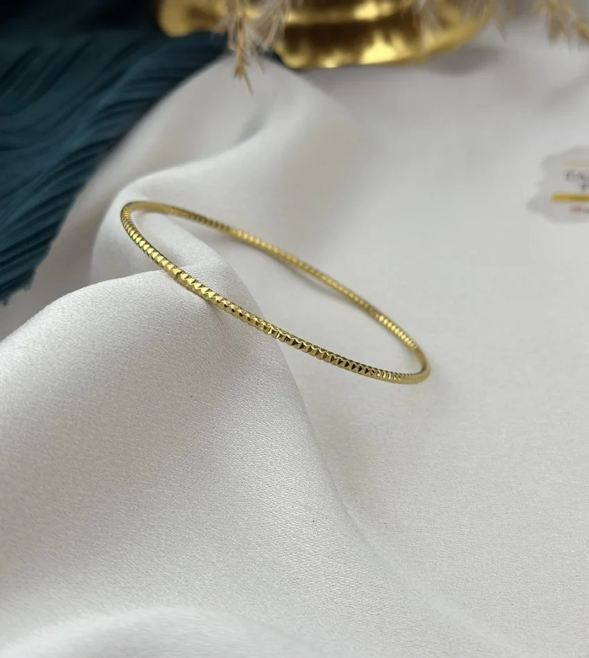 Tırtıklı Parlak Ajda Bilezik (6.7 cm )