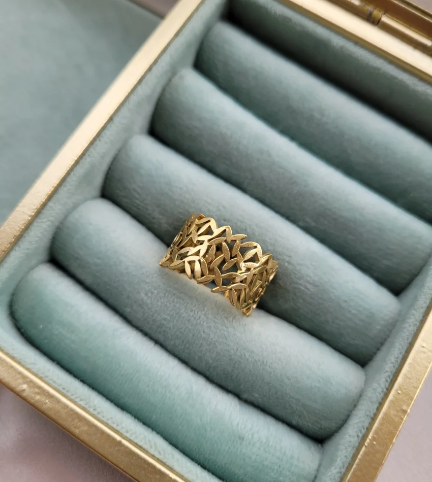 Yaprak Detaylı Yüzük