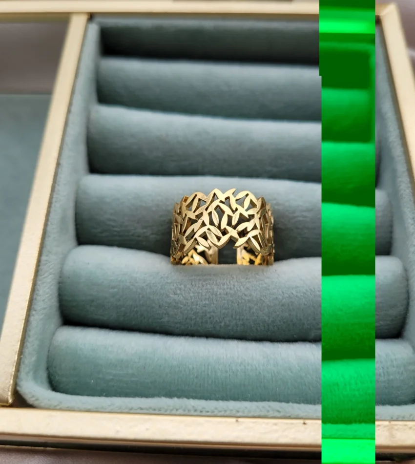 Yaprak Detaylı Yüzük