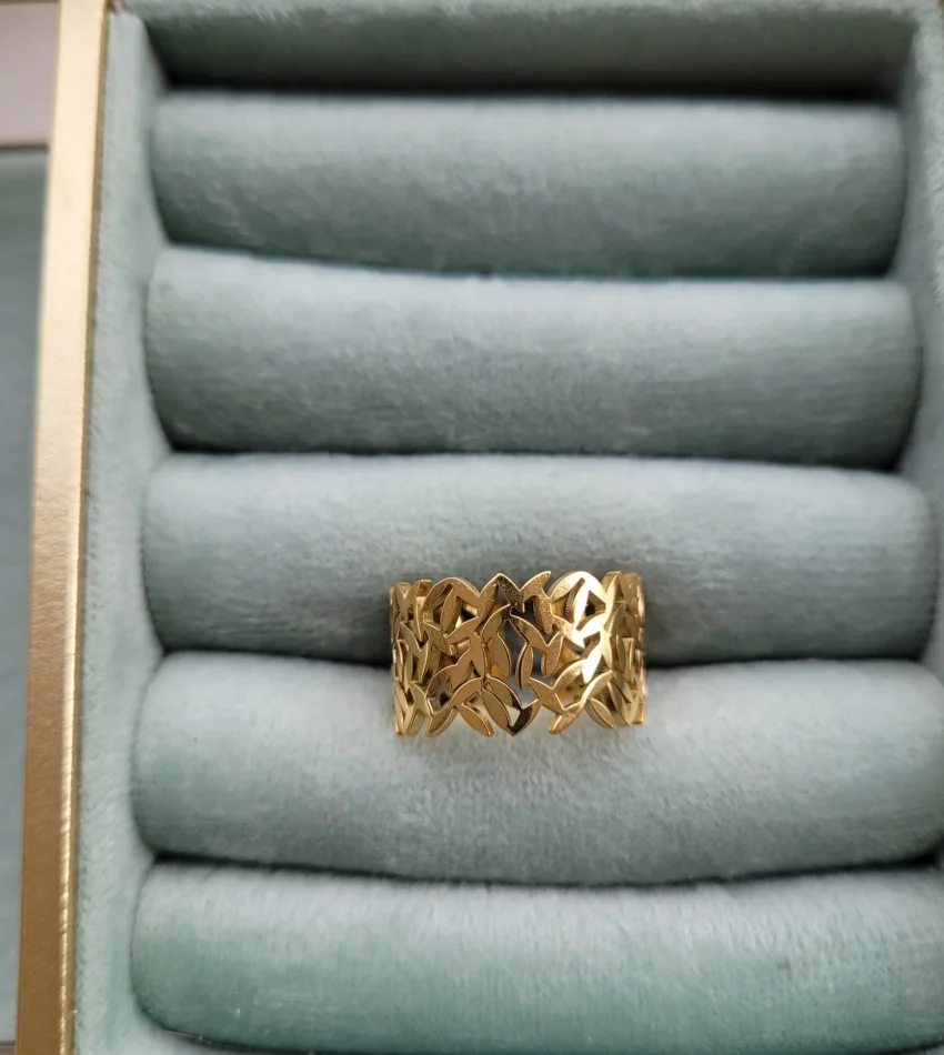 Yaprak Detaylı Yüzük