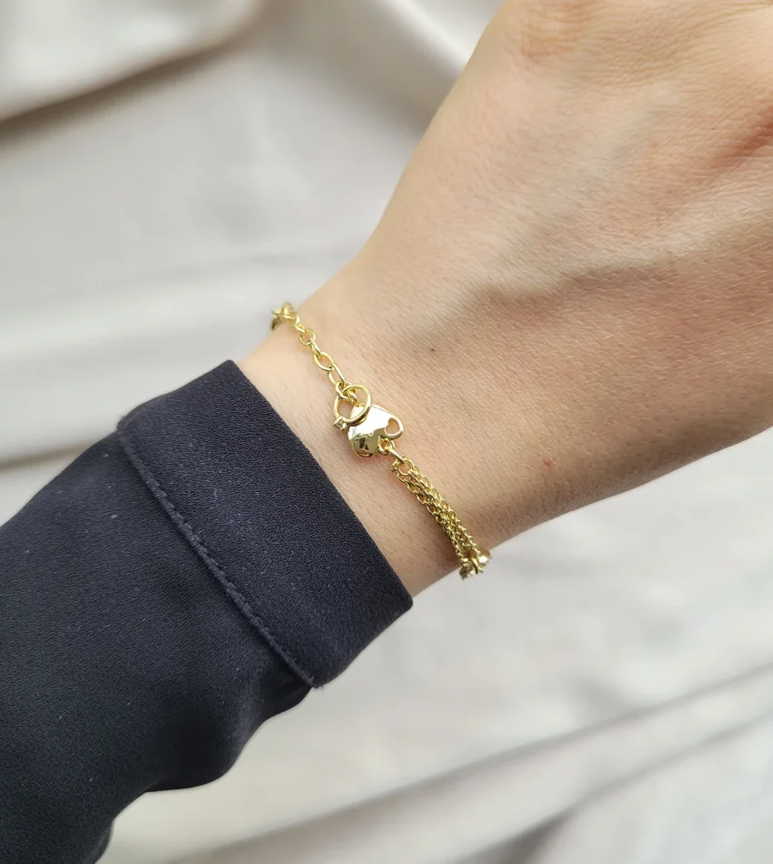 Zarif Kalp Detaylı Vip Bileklik