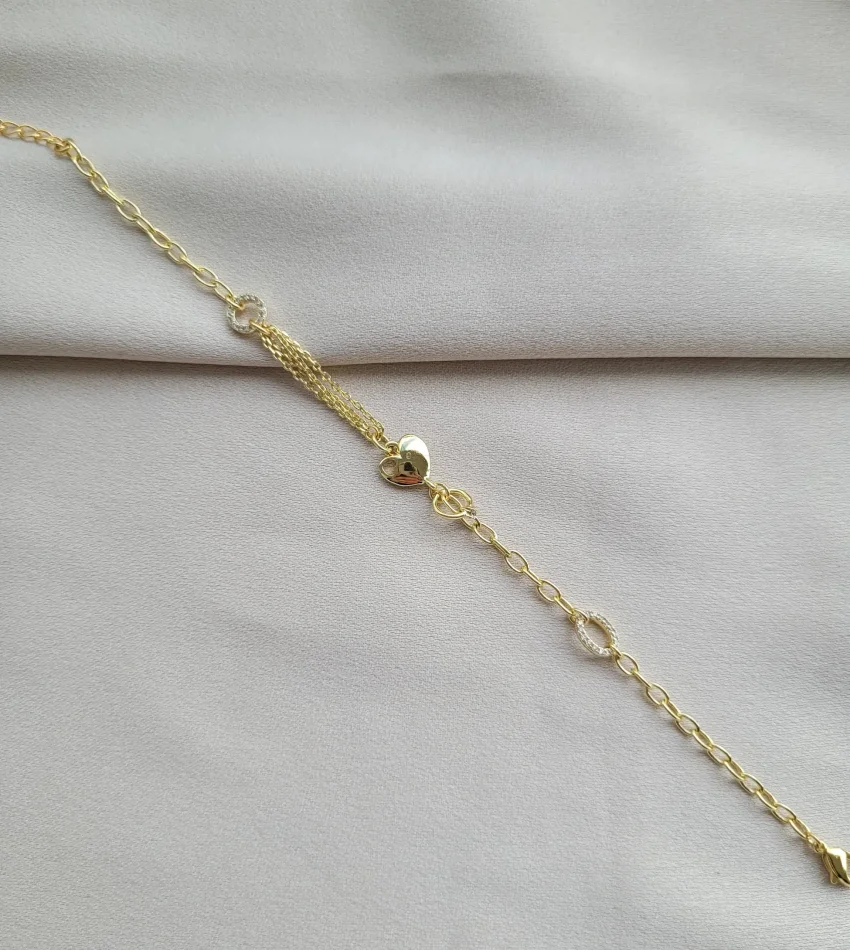 Zarif Kalp Detaylı Vip Bileklik