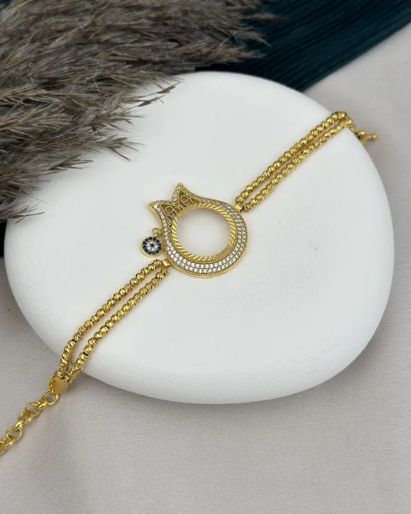 22 Ayar Çeyrekllik Dorikalı Lale Bileklik