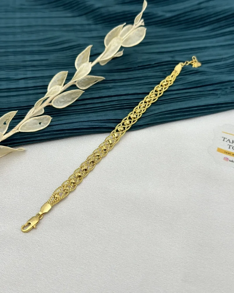 22 Ayar Zarif Örgü Dorika Bileklik