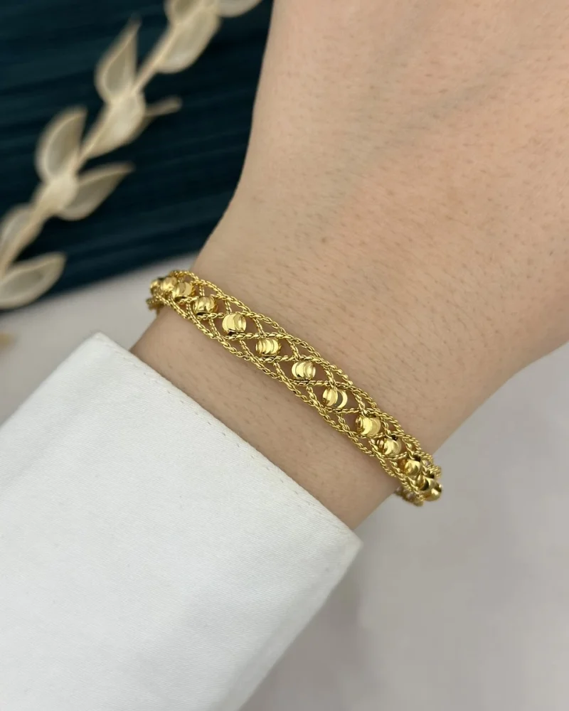 22 Ayar Zarif Örgü Dorika Bileklik