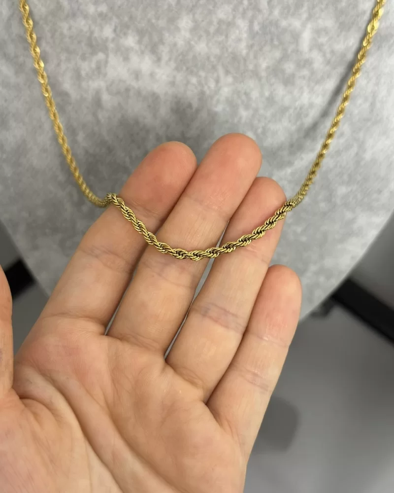 Çelik 3 mm Burgu Kolye (60 cm)
